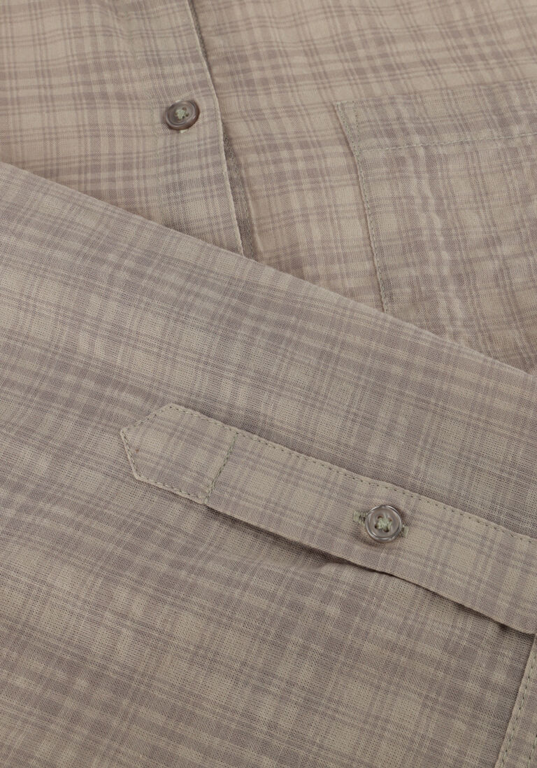 zand olaf hussein blouses checked fitted shirt