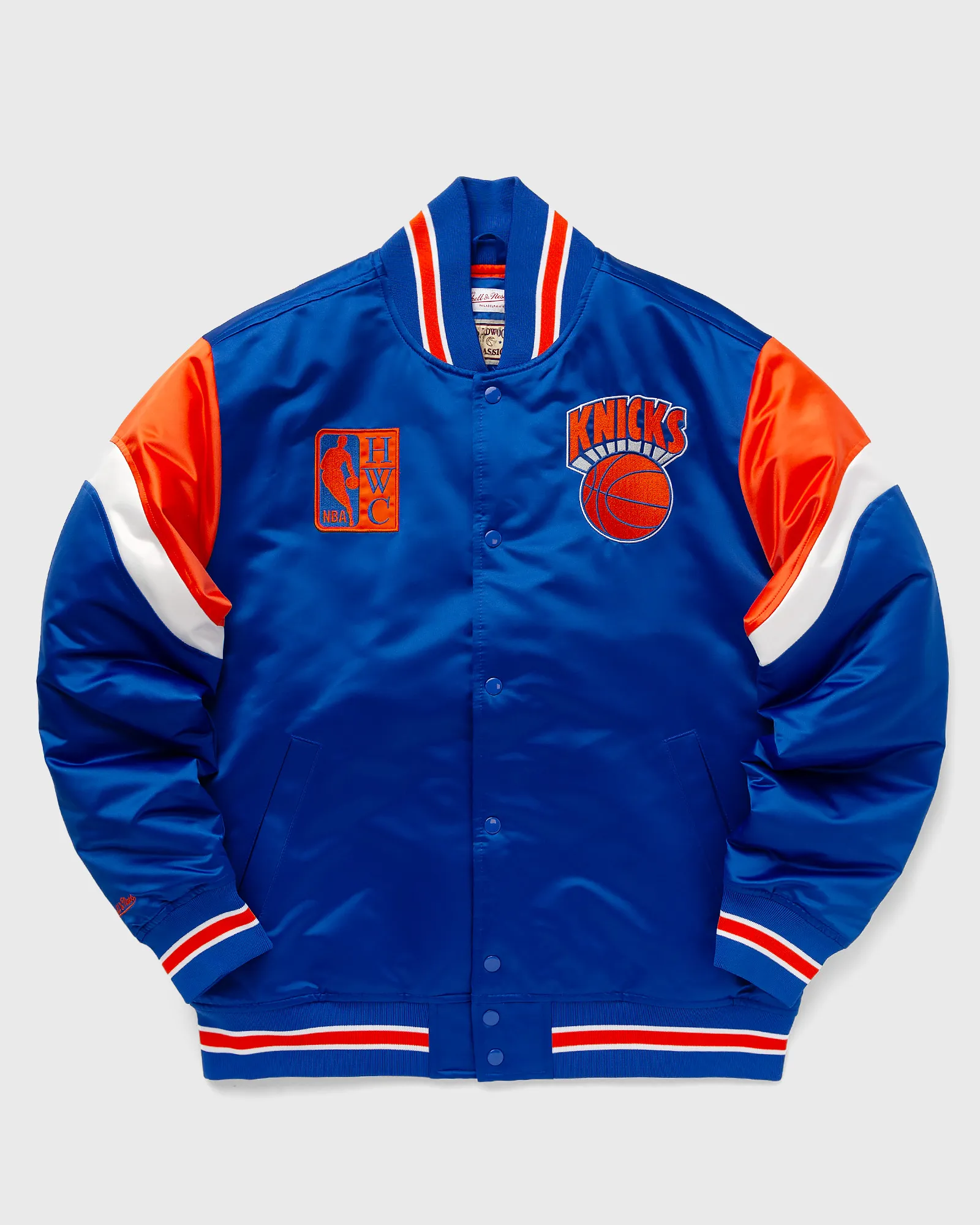 Jaqueta Mitchell & Ness NBA de cetim pesado, New York Knicks
