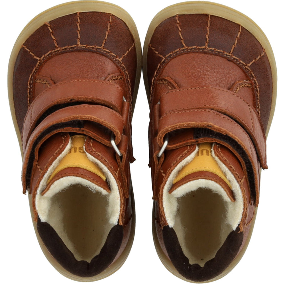 Køb Angulus Cognac/Sun Yellow/Dark Brown Begynder TEX-støvle Med Kontraststikninger
