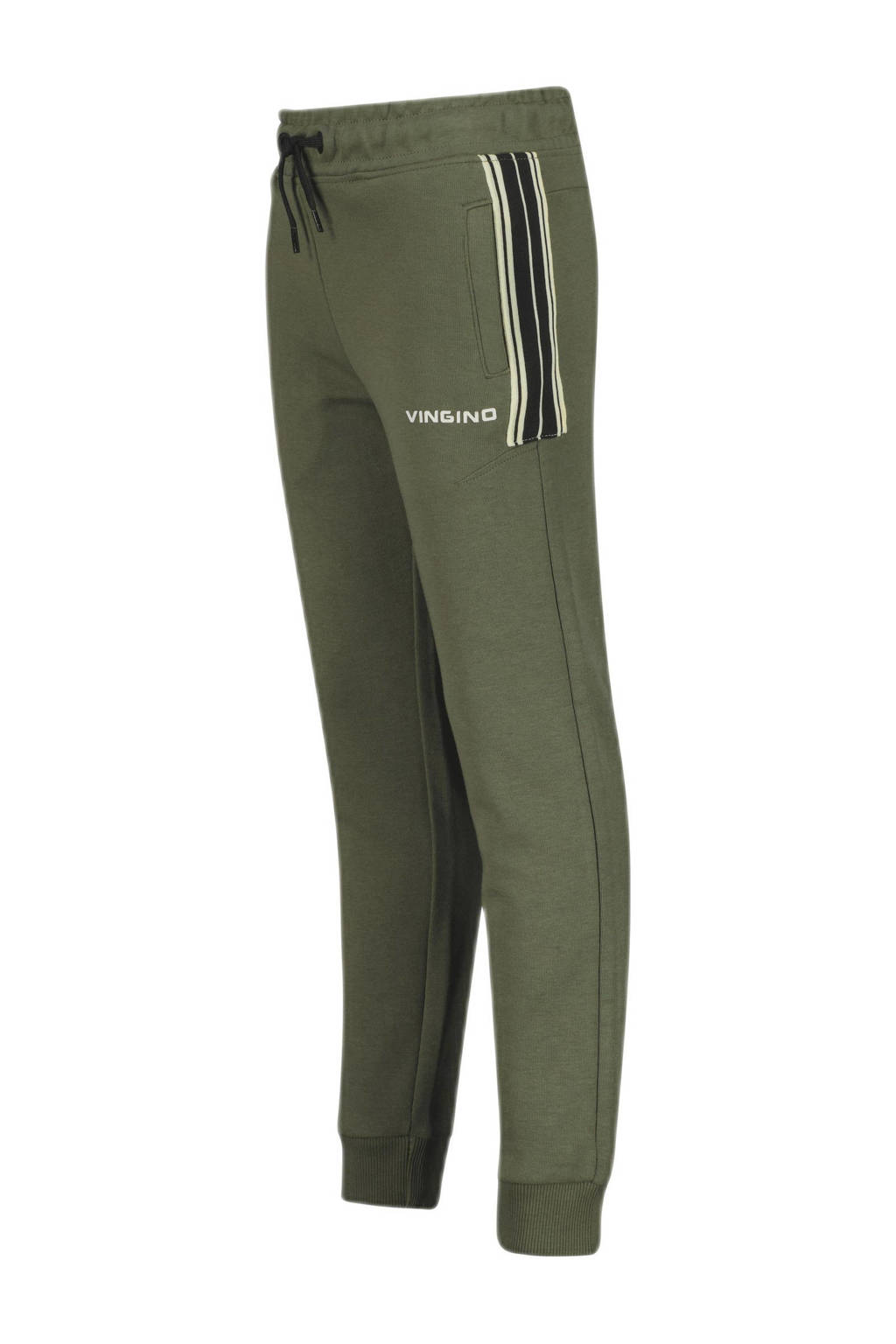 Vingino skinny joggingbroek Slock met tekst groen