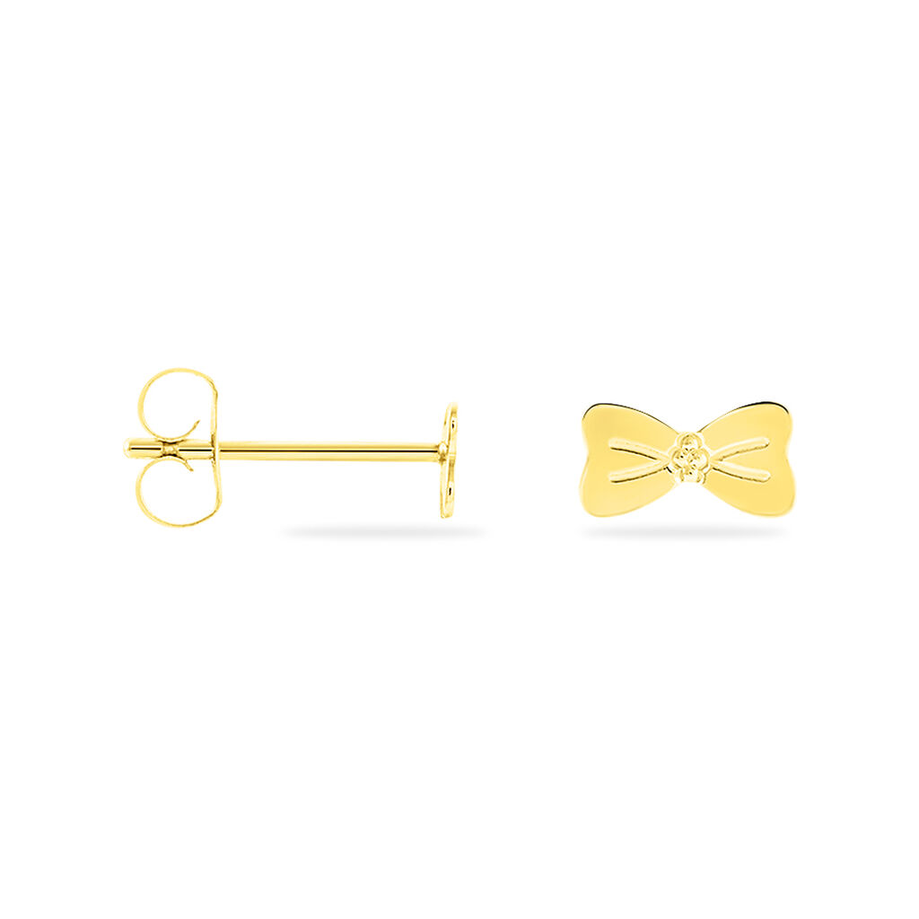 Boucles D'oreilles Puces Evonne Noeud Or Jaune