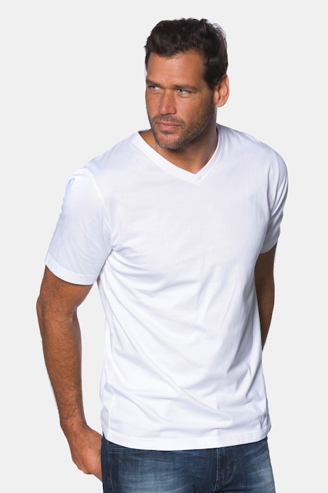 T-Shirts, Basic, 2er-Pack, V-Ausschnitt, Halbarm, bis 8 XL