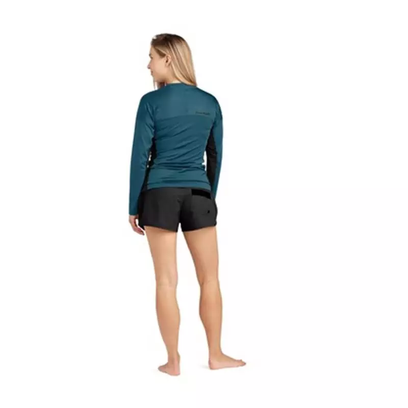 Lycra femme DAKINE HD Snug Fit L/S Crew Galactic Blue