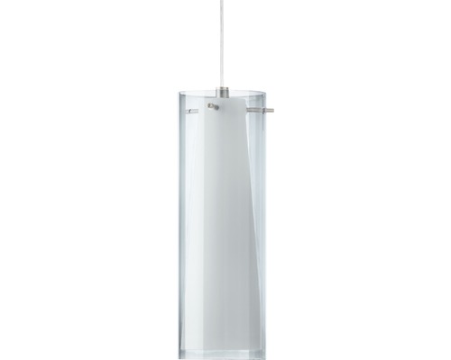 Hanglamp 3-lamps L 72,5 cm nikkel/mat/rookglas/wit