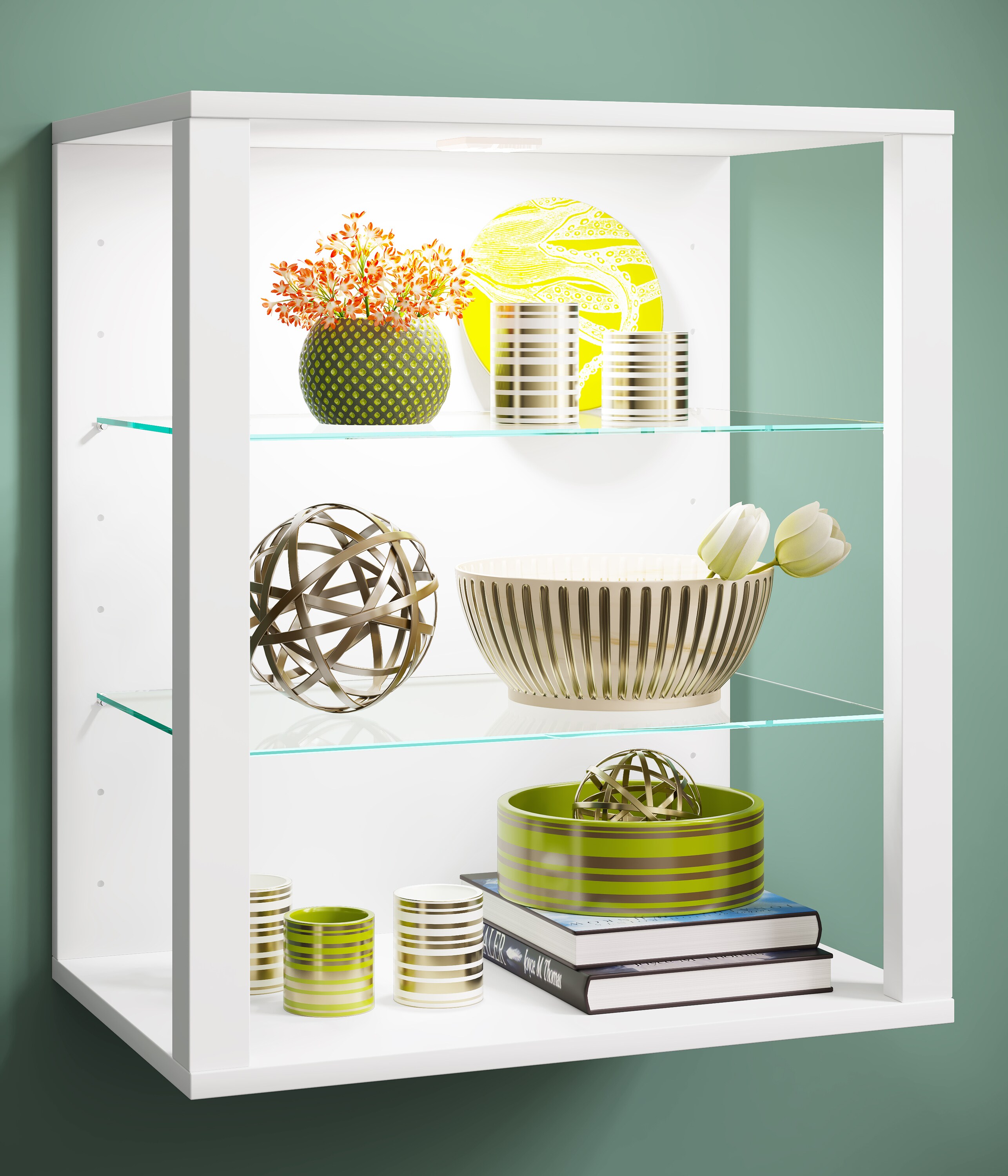 VCM Holz Glas Wandvitrine Hängevitrine Vitrine Sammelvitrine Glasvitrine Schaukasten Standvitrine Glasol S