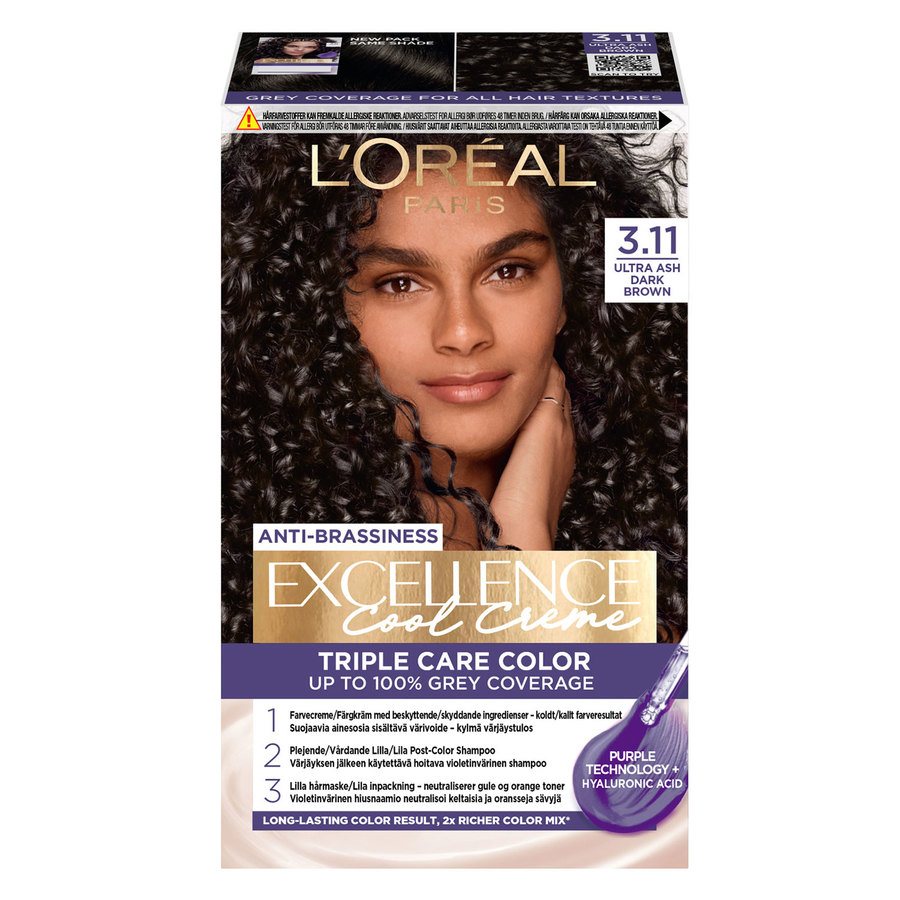L'Oréal Paris Excellence Cool Creme 3.11 Ultra Ash Dark Brown