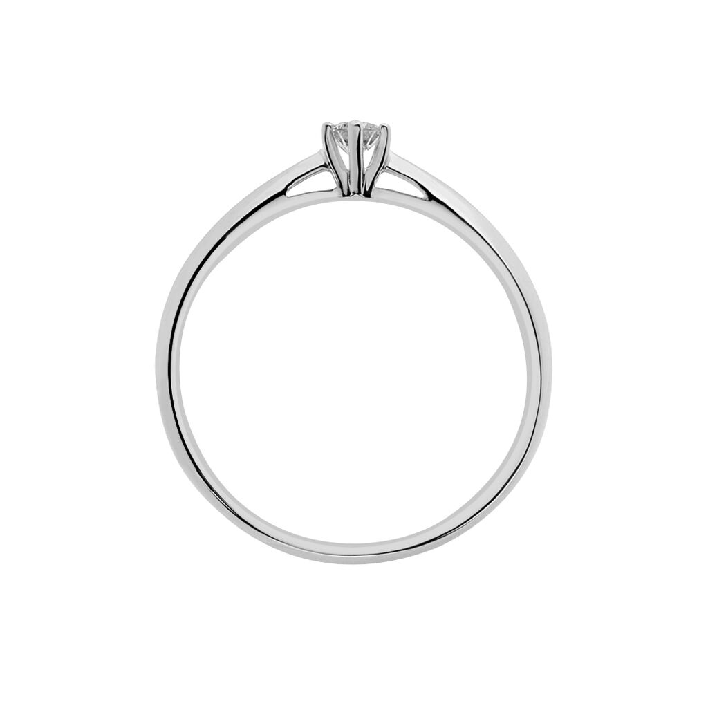 Bague Solitaire Veronika Or Blanc Diamant