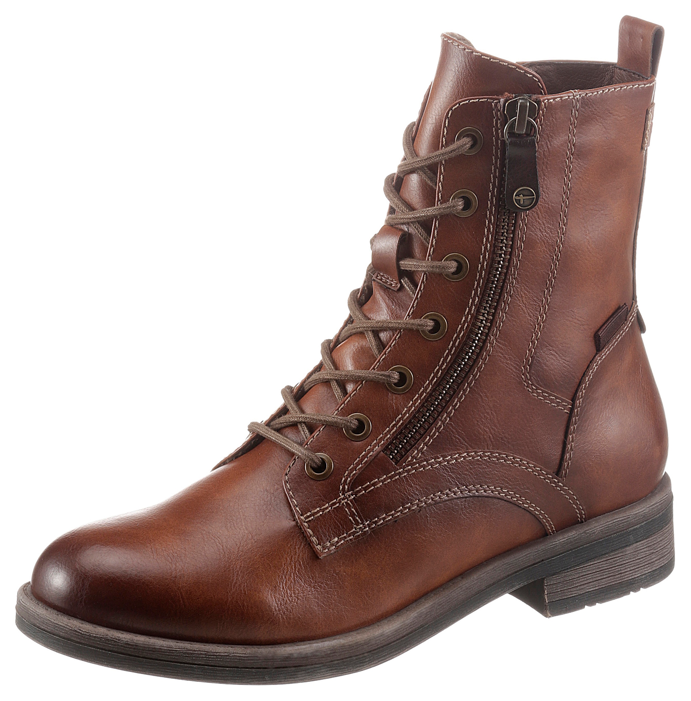 Tamaris Schnürboots »SHAE«  , Blockabsatz, Schnürboots Stiefelette mit Zierreissverschluss