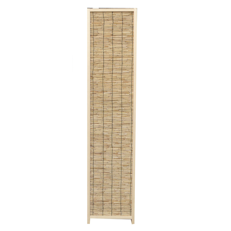 (180x200cm) Schilf Raumteiler Faltbarer Paravent Sichtschutz Trennwand Home Raumtrenner - Hellbraun