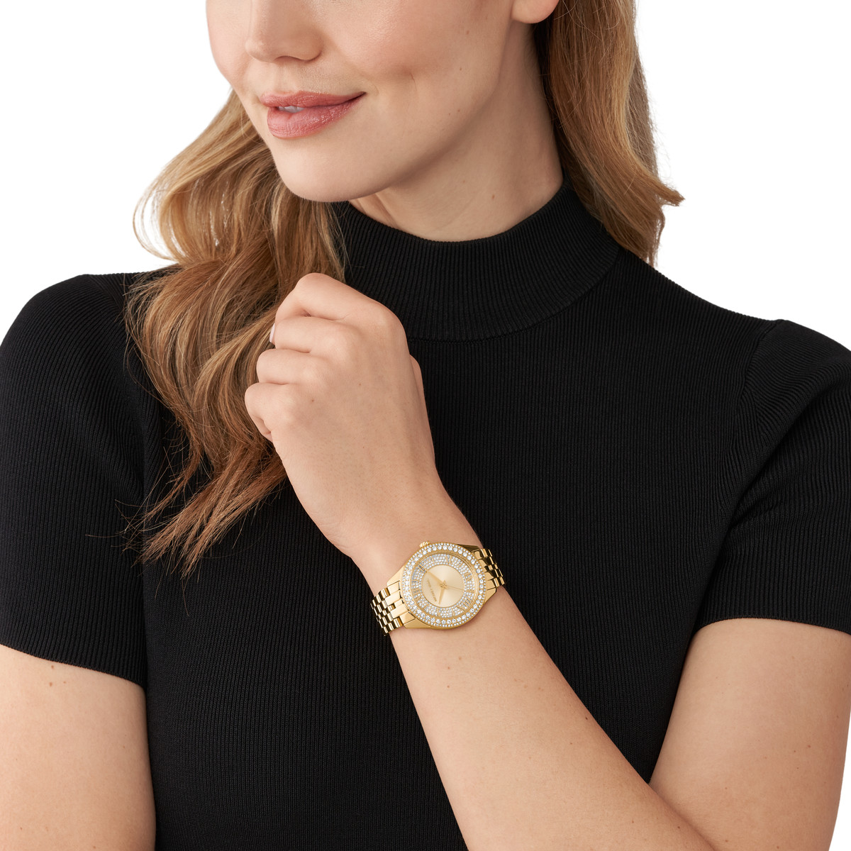Montre MICHAEL KORS Harlowe femme bracelet acier doré