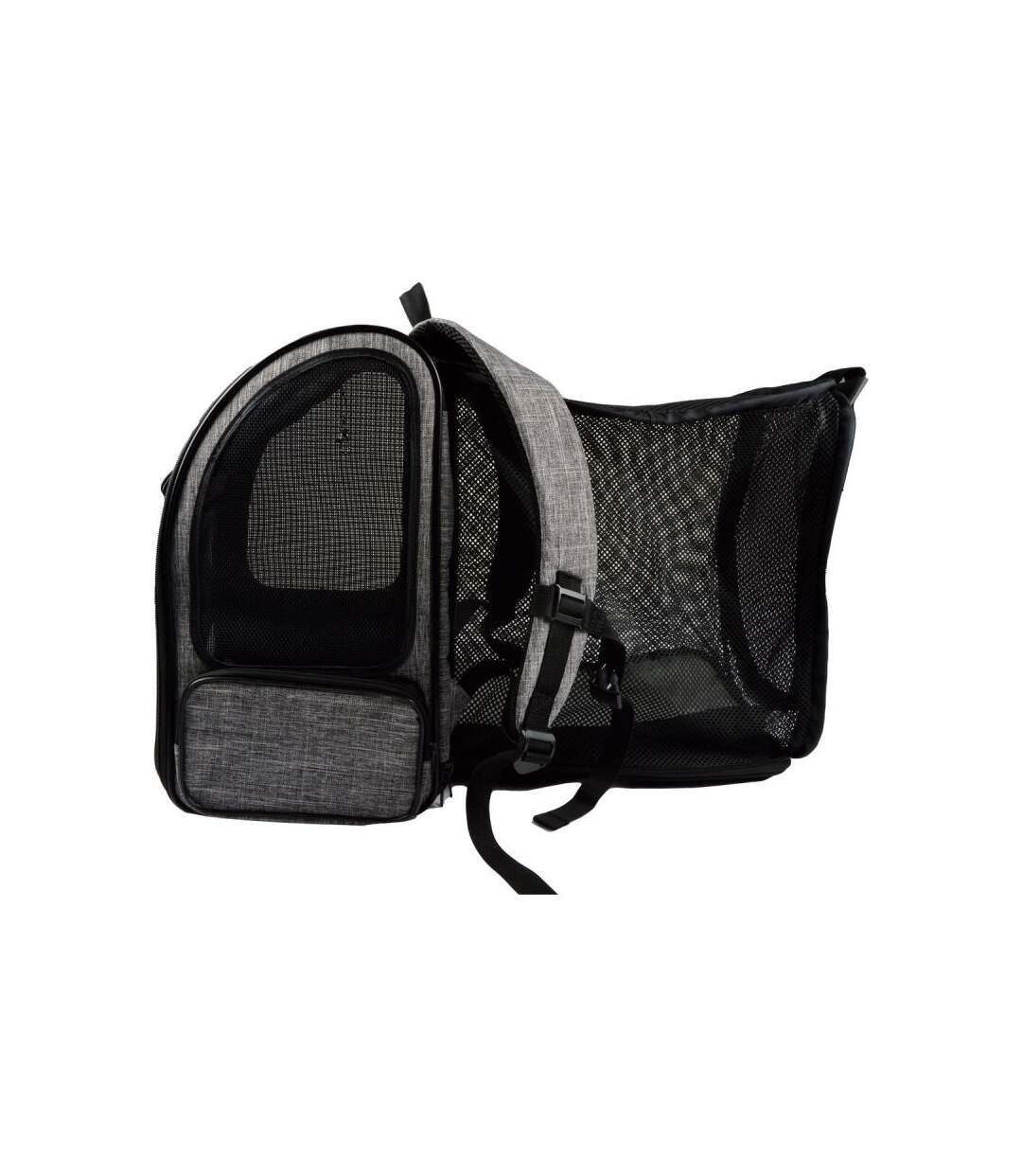 Paris Prix - Sac à Dos Transport Animaux extensible 44cm Noir