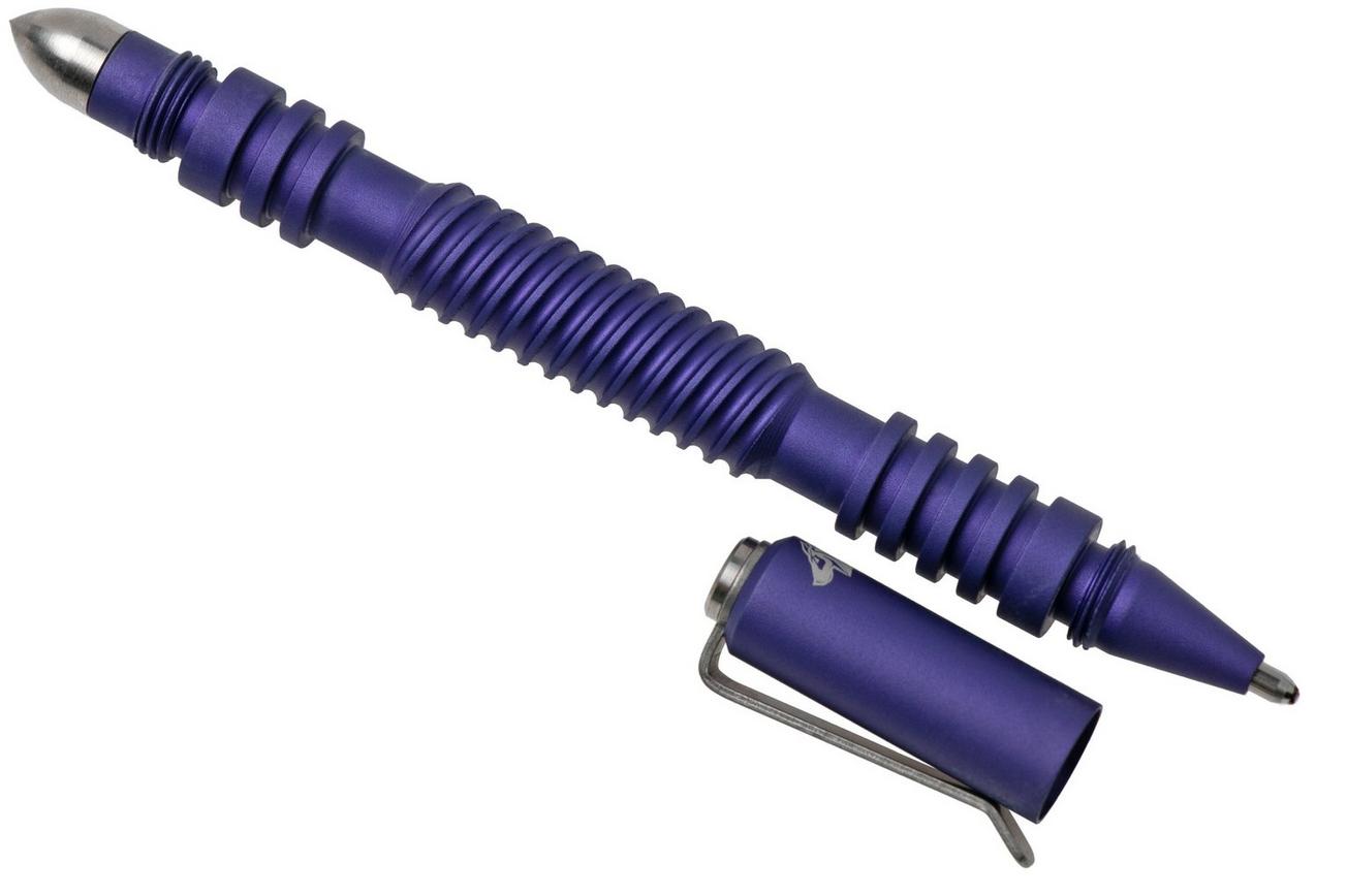 Rick Hinderer Spiral Investigator Pen, Aluminum, Matte Purple, tactische pen