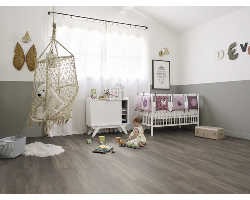 Vinylvloer CLIC55 Cleveland Donkere landelijke plank klikverbinding 1239 x 212 x 4,5 mm