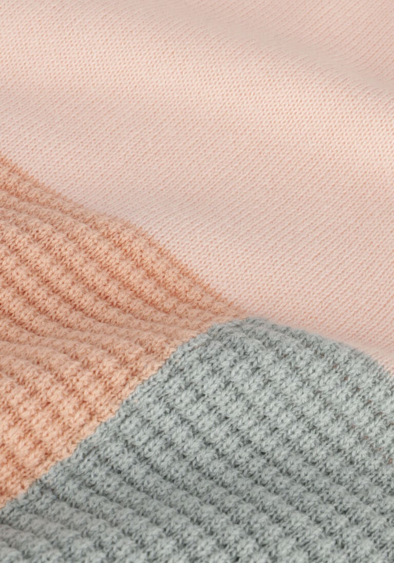 NOBELL roze nobell trui keson colorblock knitted sweater