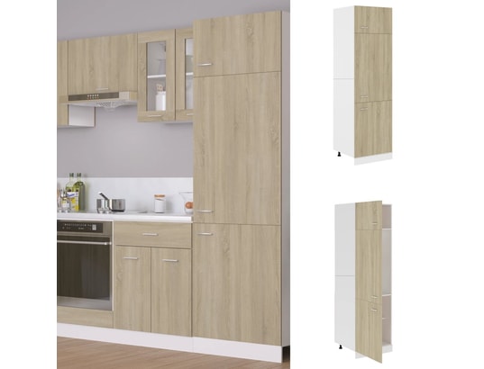 VIDAXL - Meuble pour électroménager Armoire de cuisine chêne sonoma 60x57x207 cm aggloméré