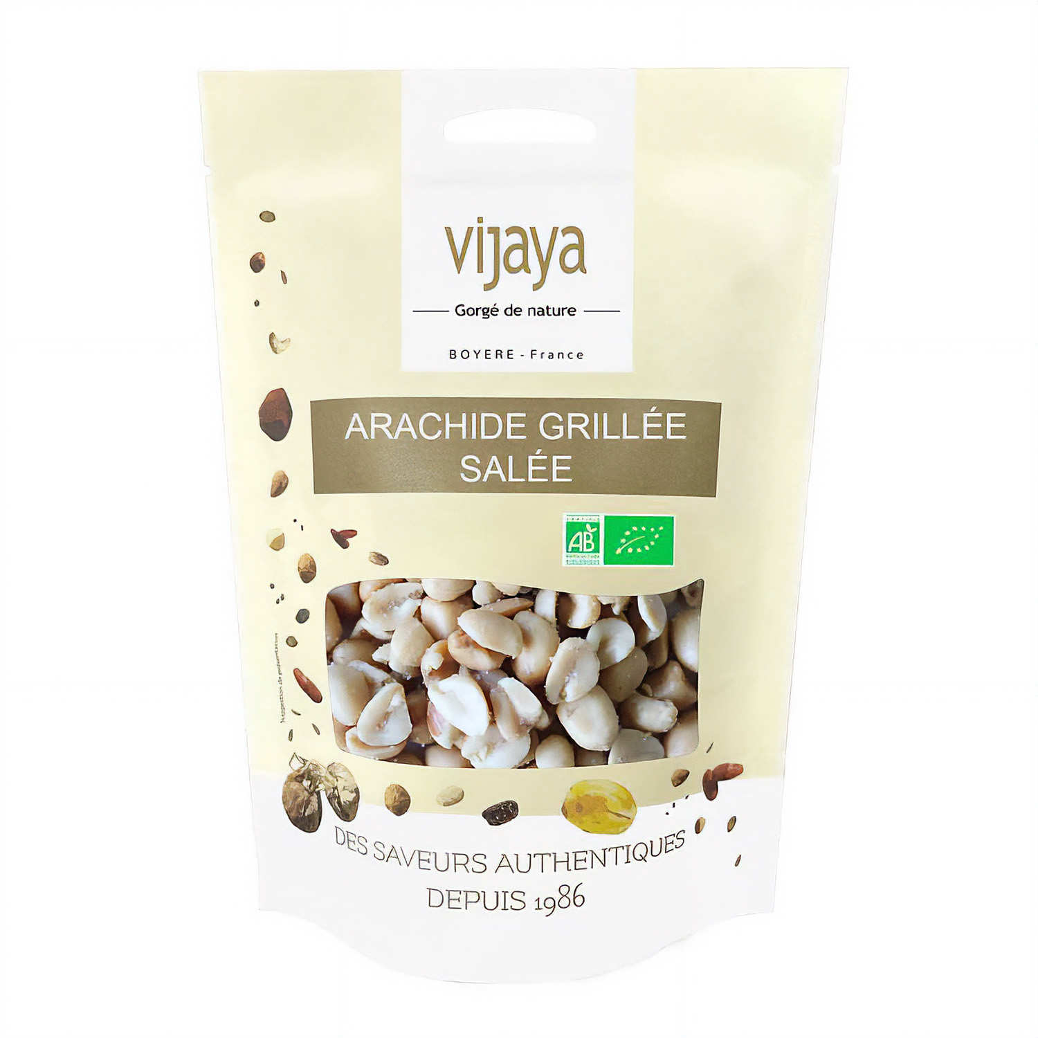 Cacahuètes grillées salées bio