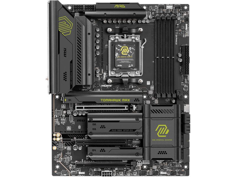 MSI Mainboard MAG B850 TOMAHAWK MAX WIFI MSI MAG B850 TOMAHAWK MAX WIFI Motherboard AMD B850 Sockel AM5 ATX