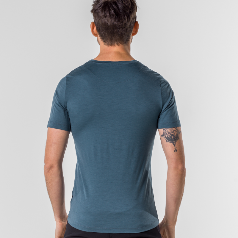 Loeffler tracking merino light heren t-shirt - blue