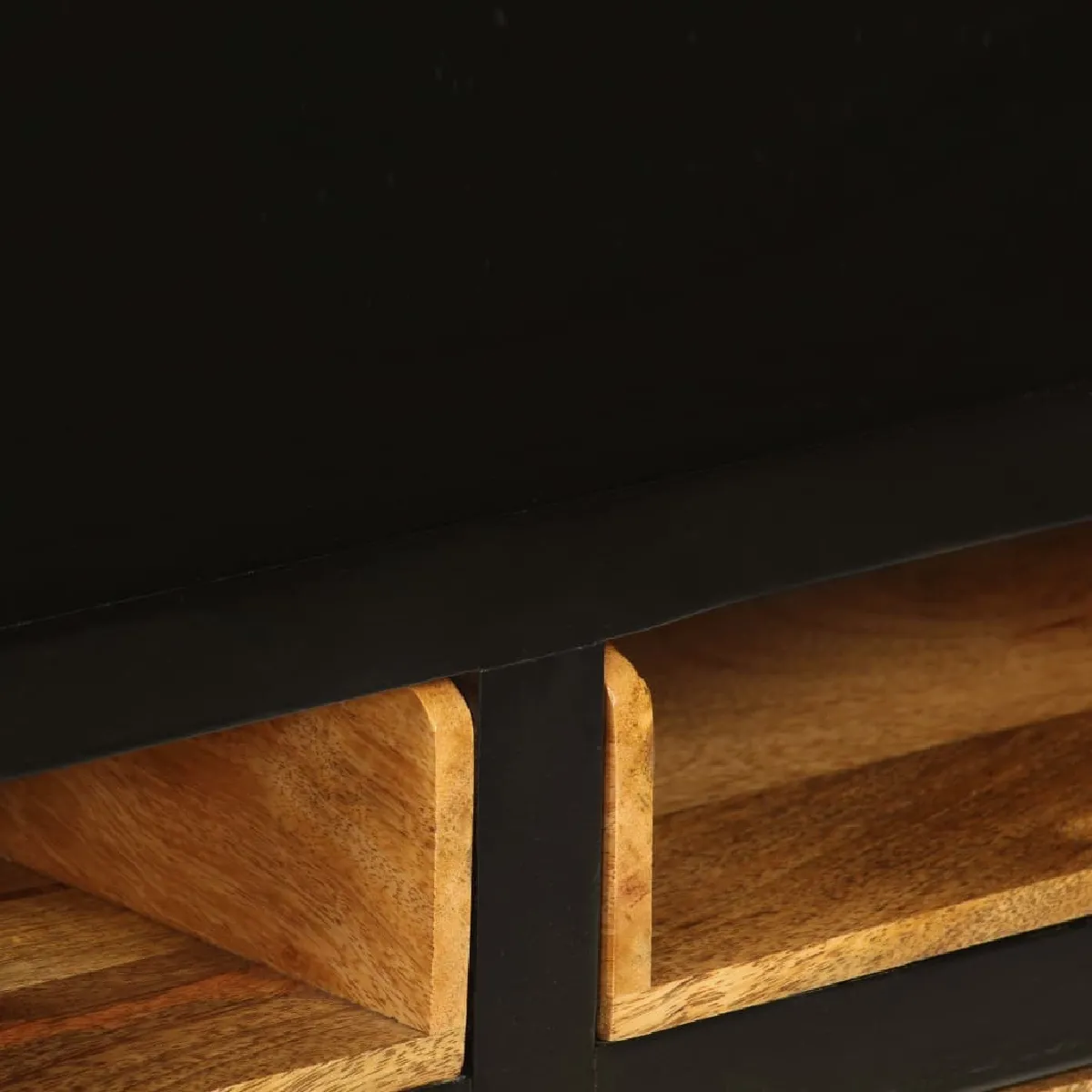 Helloshop26 Meuble TV 120 cm bois massif de manguier