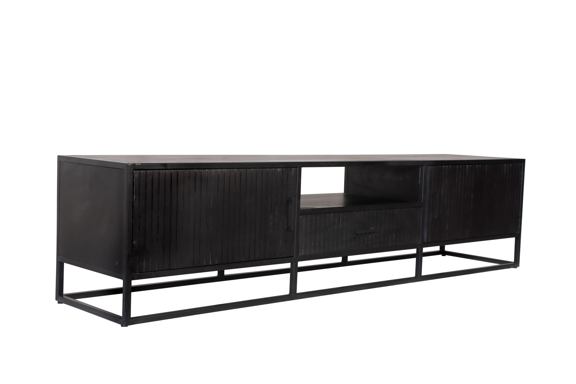 TV Meubel Long Beach Zwart 210cm
