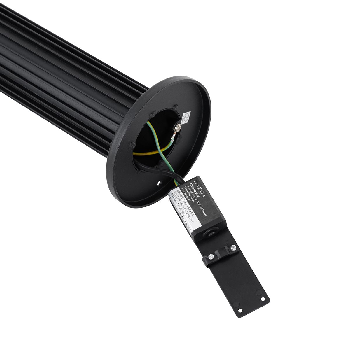 Smart buiten paaltje zwart 80 cm IP44 RGBW incl. GU10 50mm- Boris