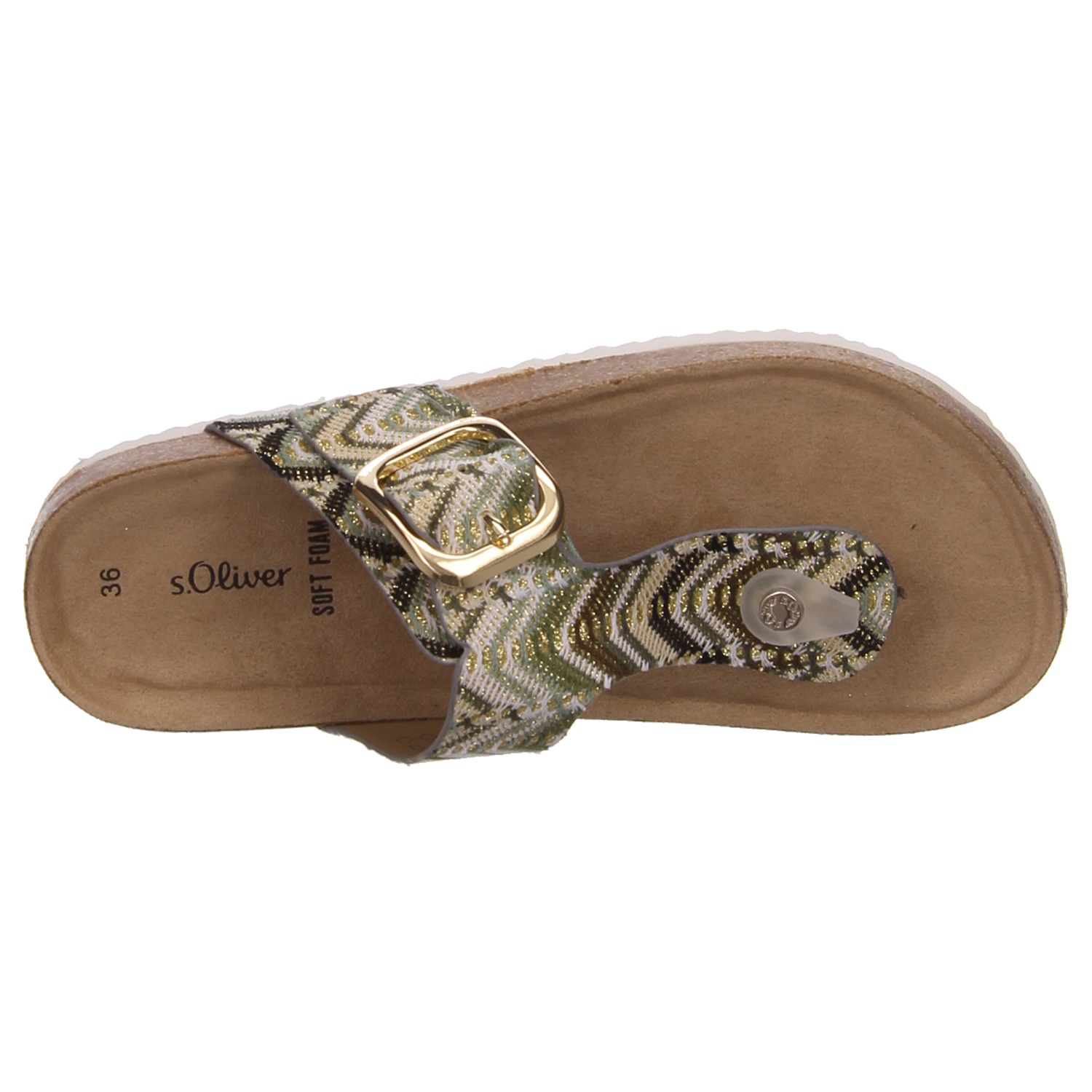 s.Oliver Pantoletten khaki grün