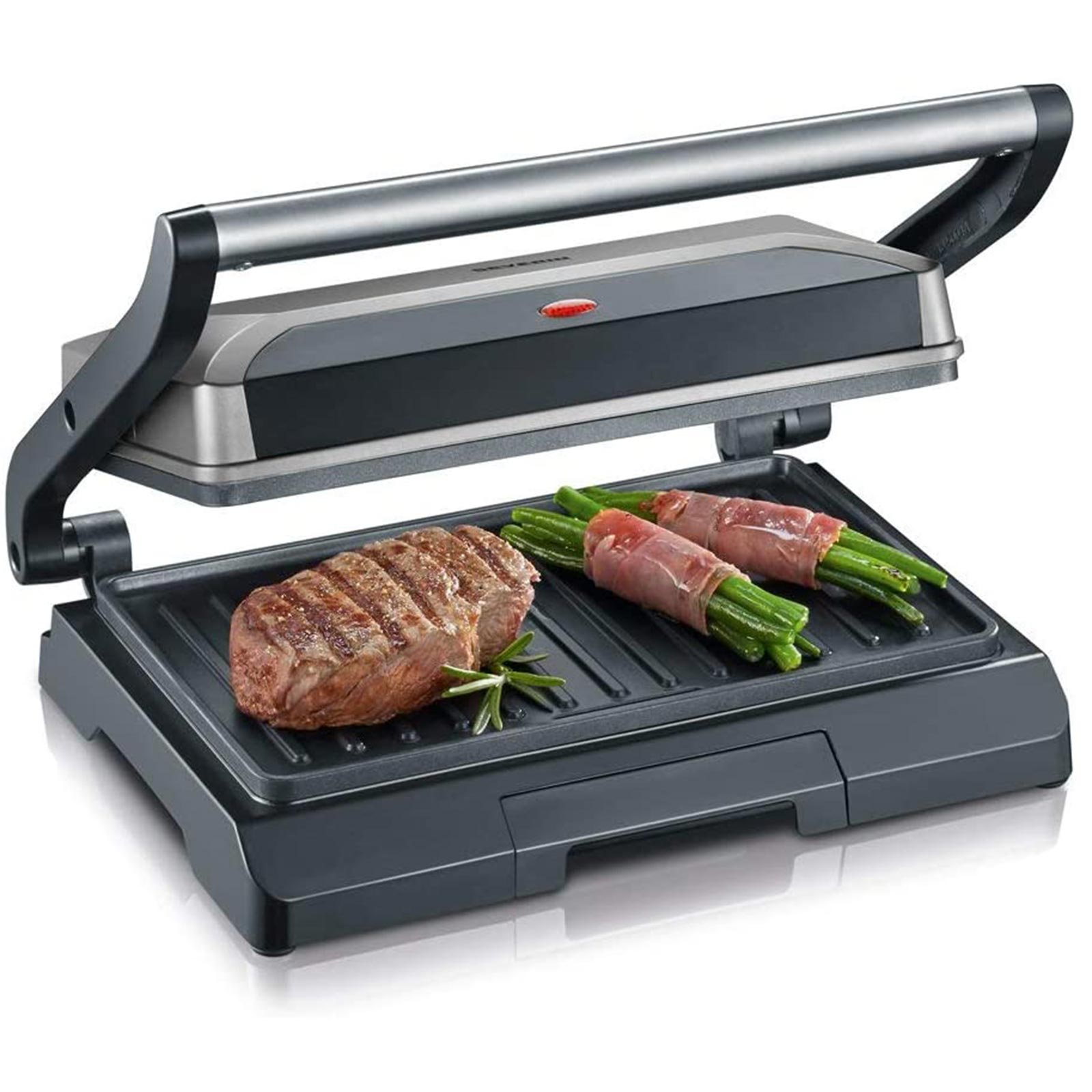 SEVERIN Kontaktgrill KG 2394 - grau-metallic - schwarz