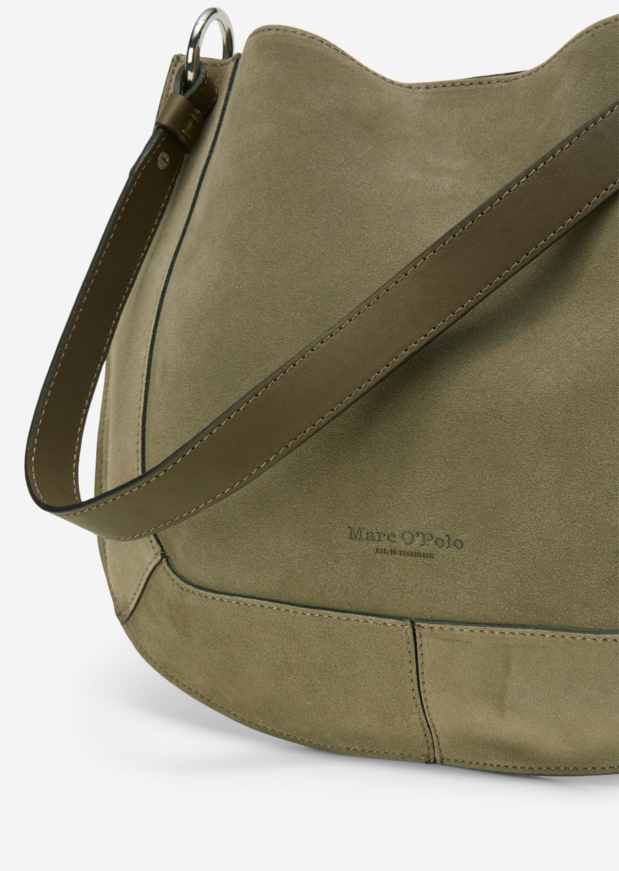Hobo-Bag medium aus Veloursleder