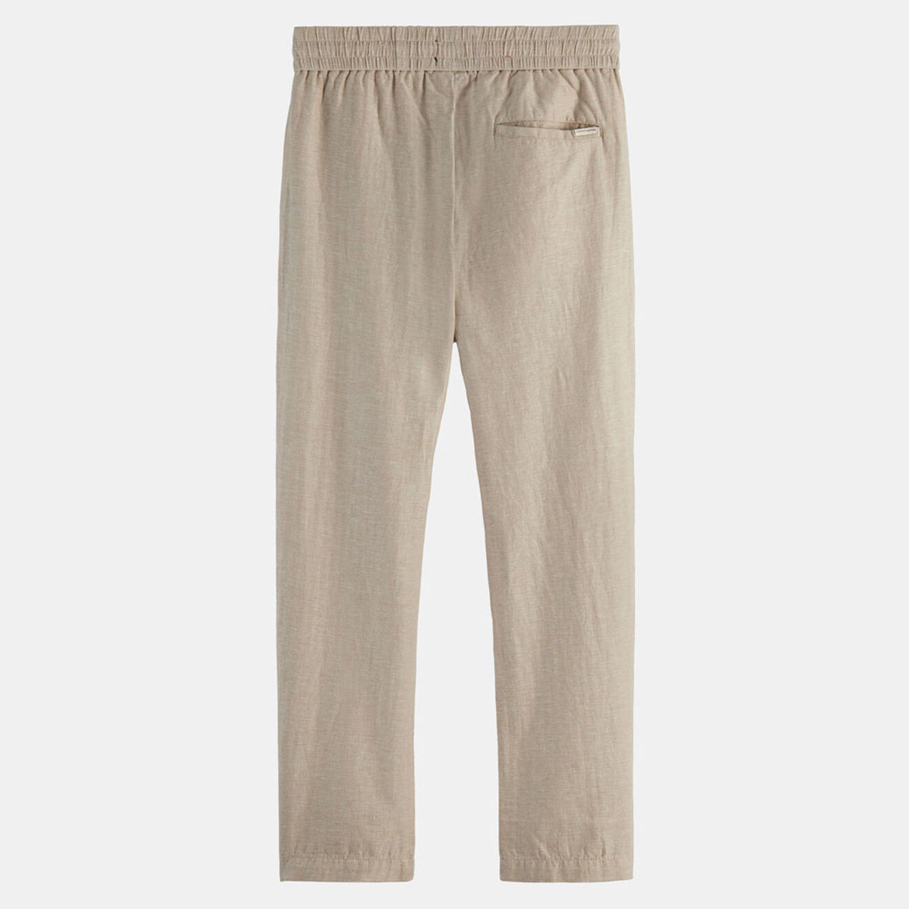 Scotch & Soda Pantalon en Coton Bio & Lin Warren Tapered beige