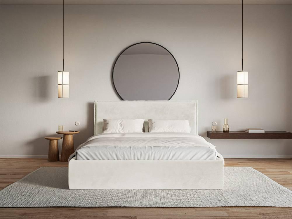NADUVI Collection Bedframe Esmay velvet 160 x 200 cm