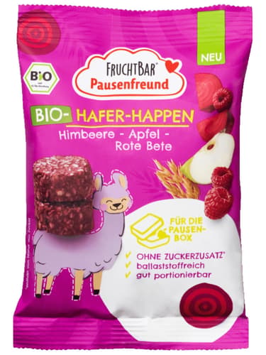 FruchtBar BIO-Hafer-Happen, Himbeere, Apfel, Rote Bete