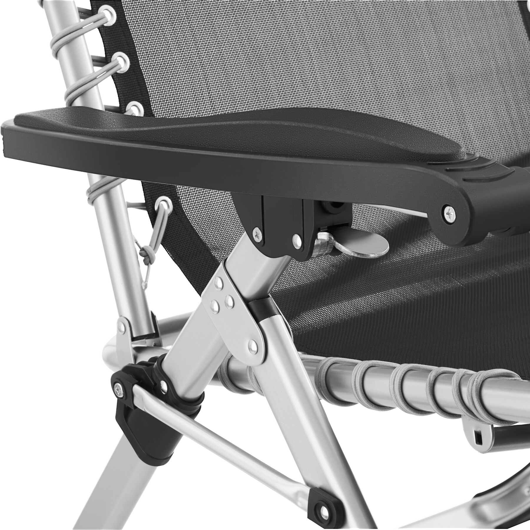 tectake® Sonnenliege, klappbar, abnehmbares Sitz- und Kopfpolster, 84 x 168 x 82,5 cm, mit Ablagetisch