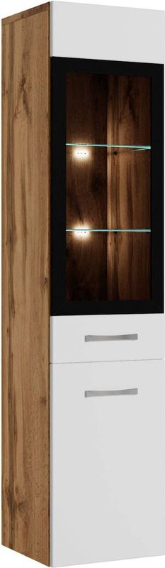 Badplaats - Badkamerkast Rio - Eiken - Wit - 30 x 30 x 131 cm