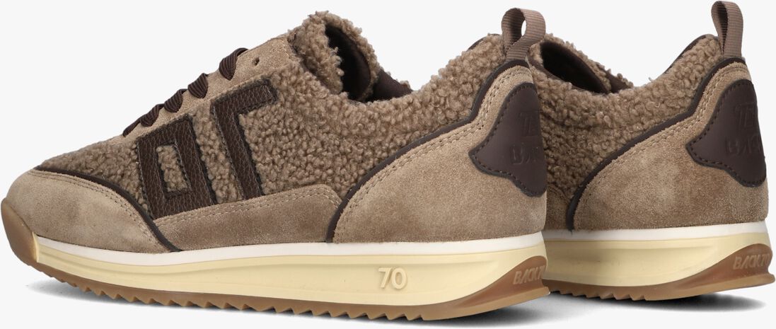 bruine back70 lage sneakers jogger teddy