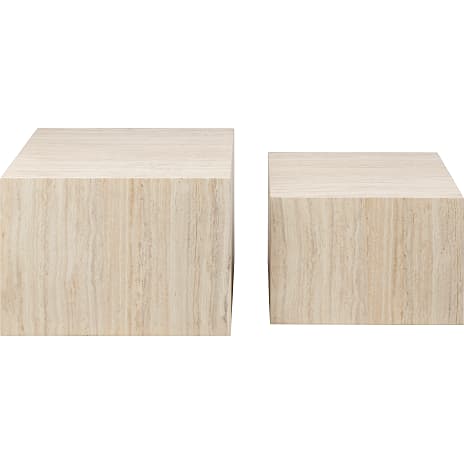 Dice sofabordssæt - beige marmorlook