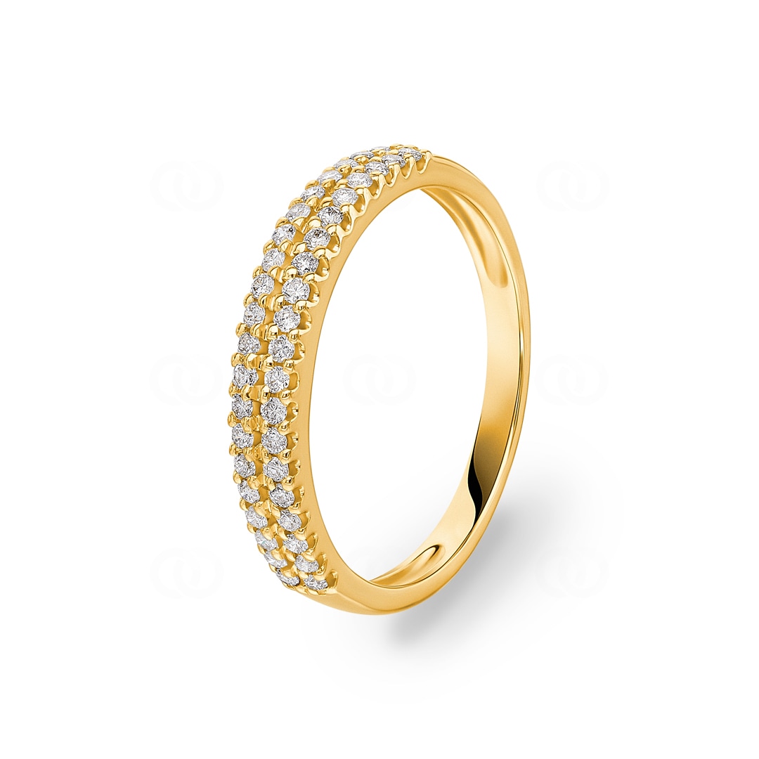 0.27 Karat Diamantring 750/18 K Gelbgold