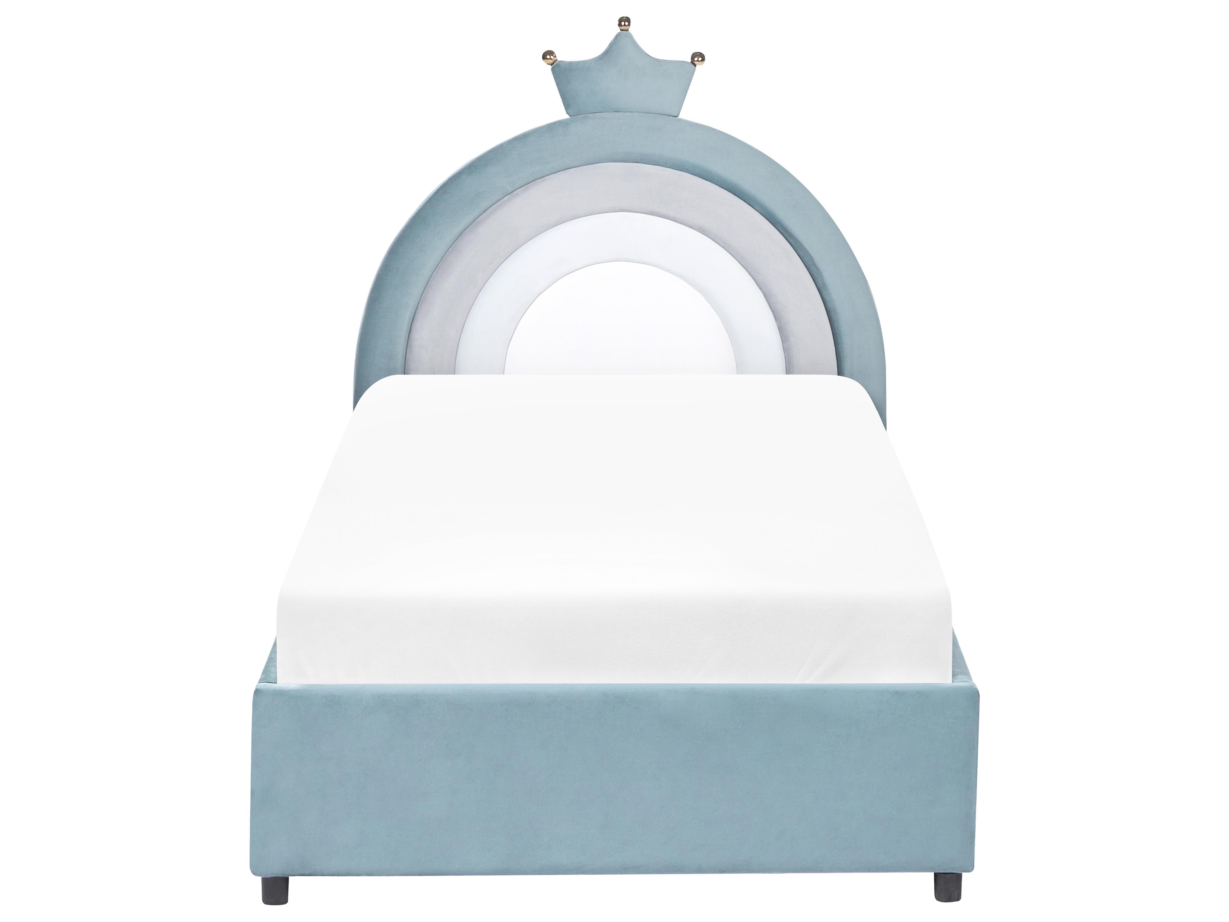 Kinderbed met opbergruimte Kroon Fluweel GRISETOT 90 x 200 cm Blauw