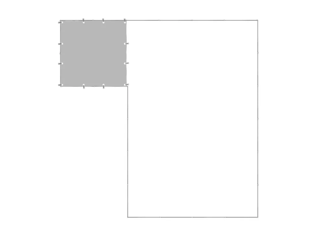 Chenil extérieur cage enclos argenté 330 x 330 x 110 cm 02_0000304