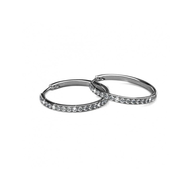 Boucles d'oreilles Chic - Argenté et Cristal