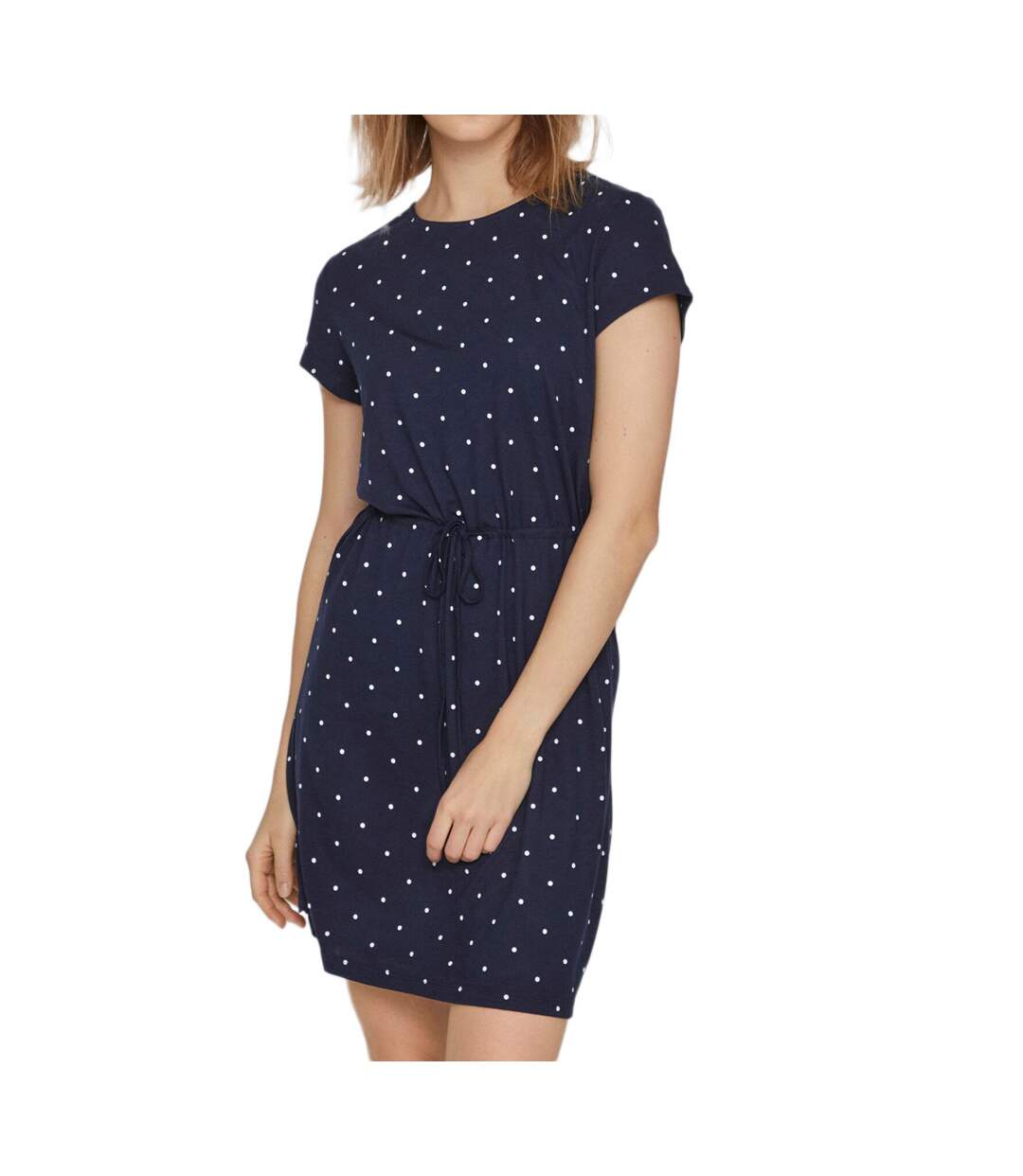 Robe Marine à pois Femme Vila Mooney String