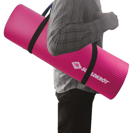 Schildkröt Fitness 10mm Fitnessmatte mit Tragegurt pink