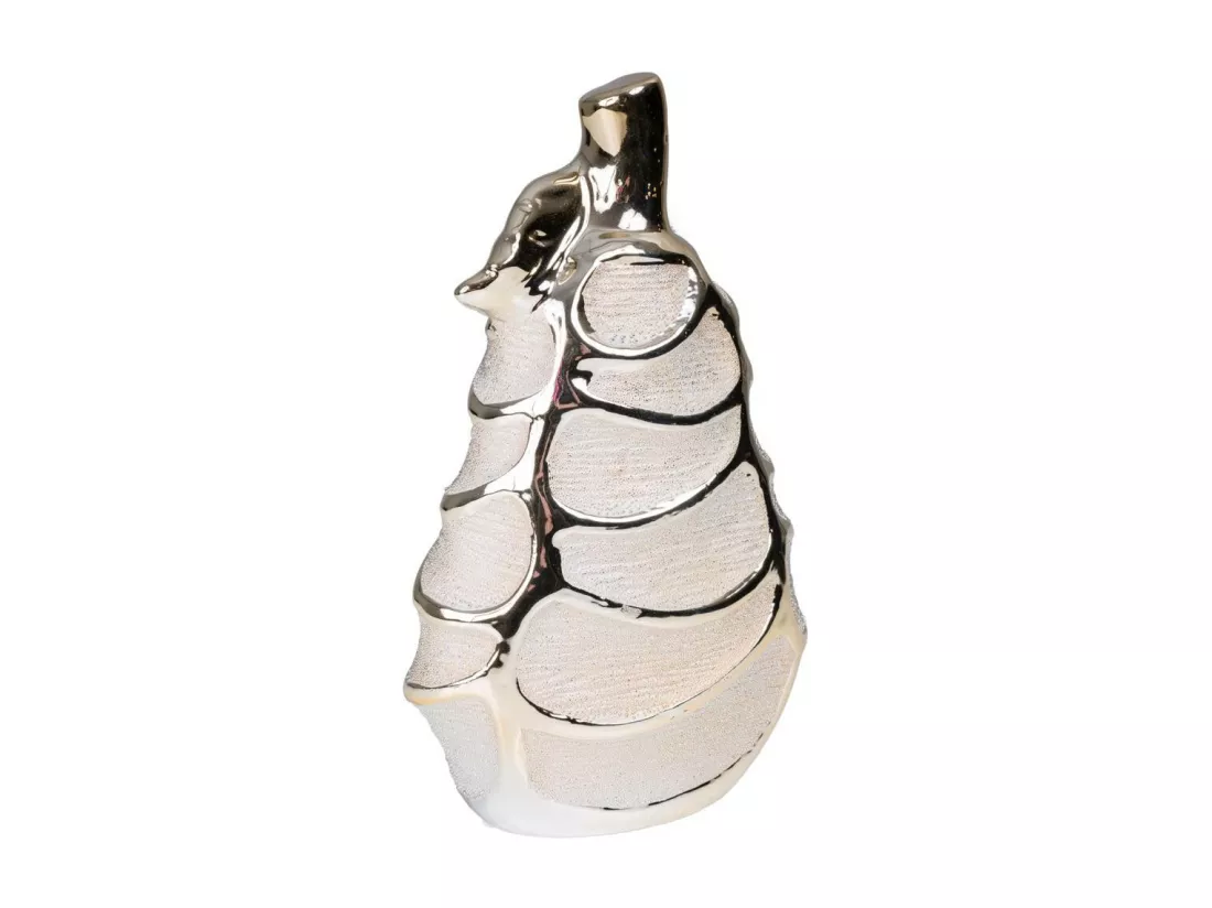 Poire en porcelaine dorée 14x7x23,5h