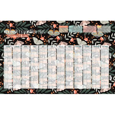 Calendrier bancaire 40x65 cm - Papillons