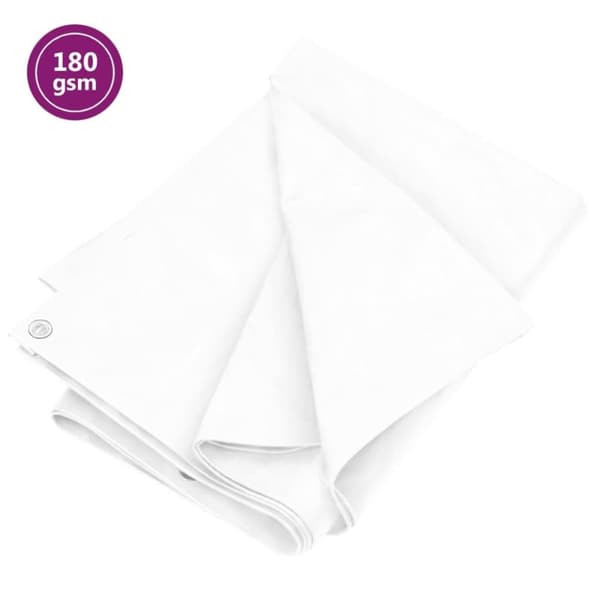 vidaXL Presenning 180 g/m² 6x6 m hvit HDPE