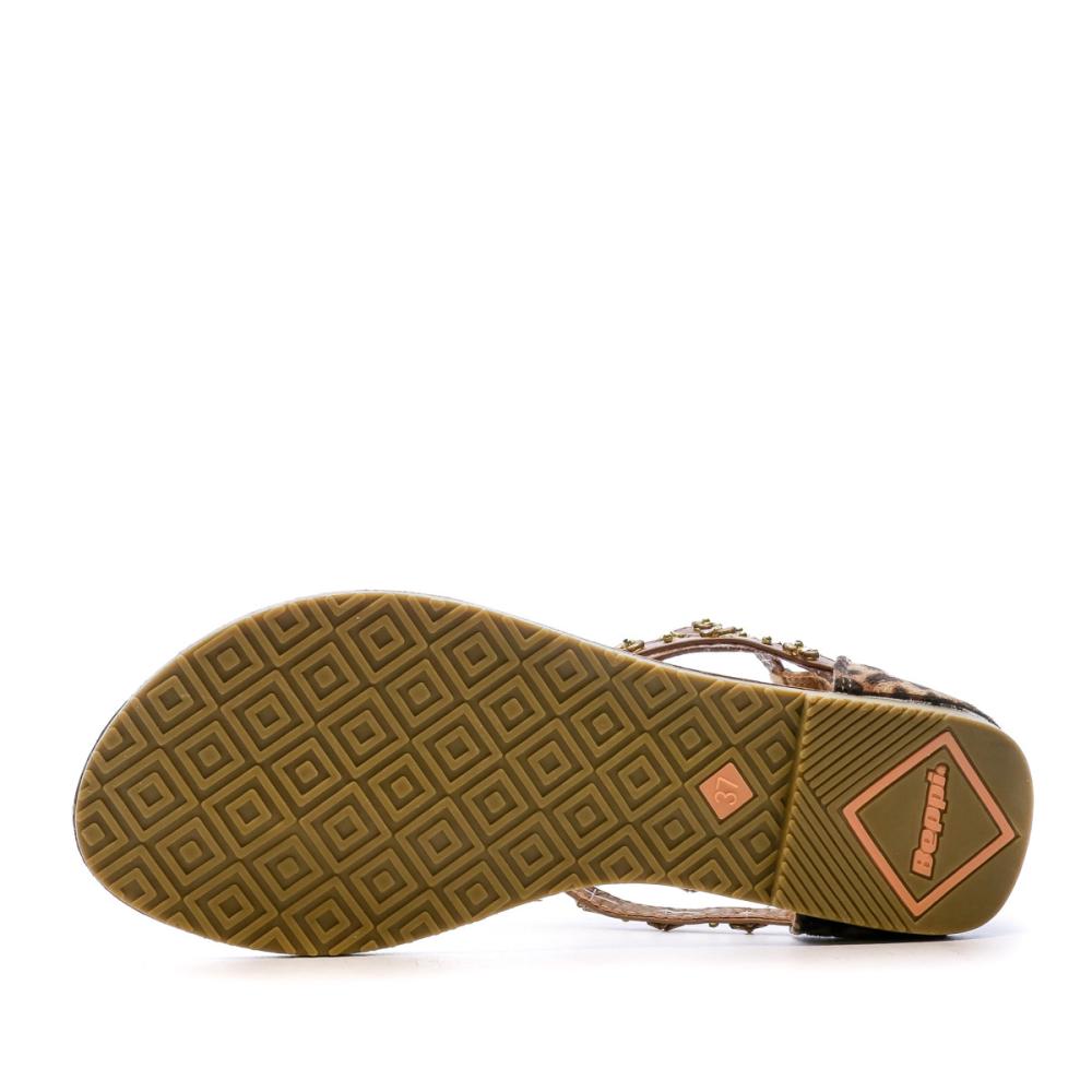 Beppi Sandales Marron/Léopard Femme Beppi