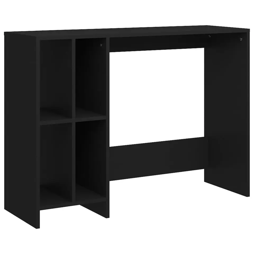 vidaXL - Bureau - Zwart - Bewerkt hout