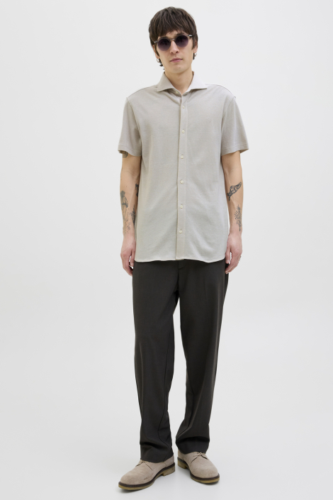 Jack & Jones beige heren overhemd