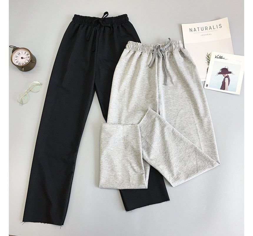 Maisee - Hoge taille effen joggingbroek