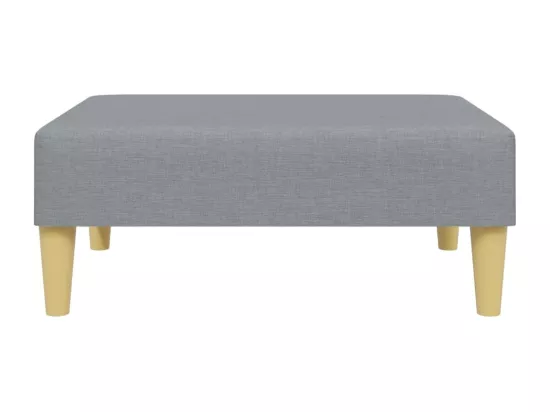 Repose-pied gris clair 77x55x31 cm tissu