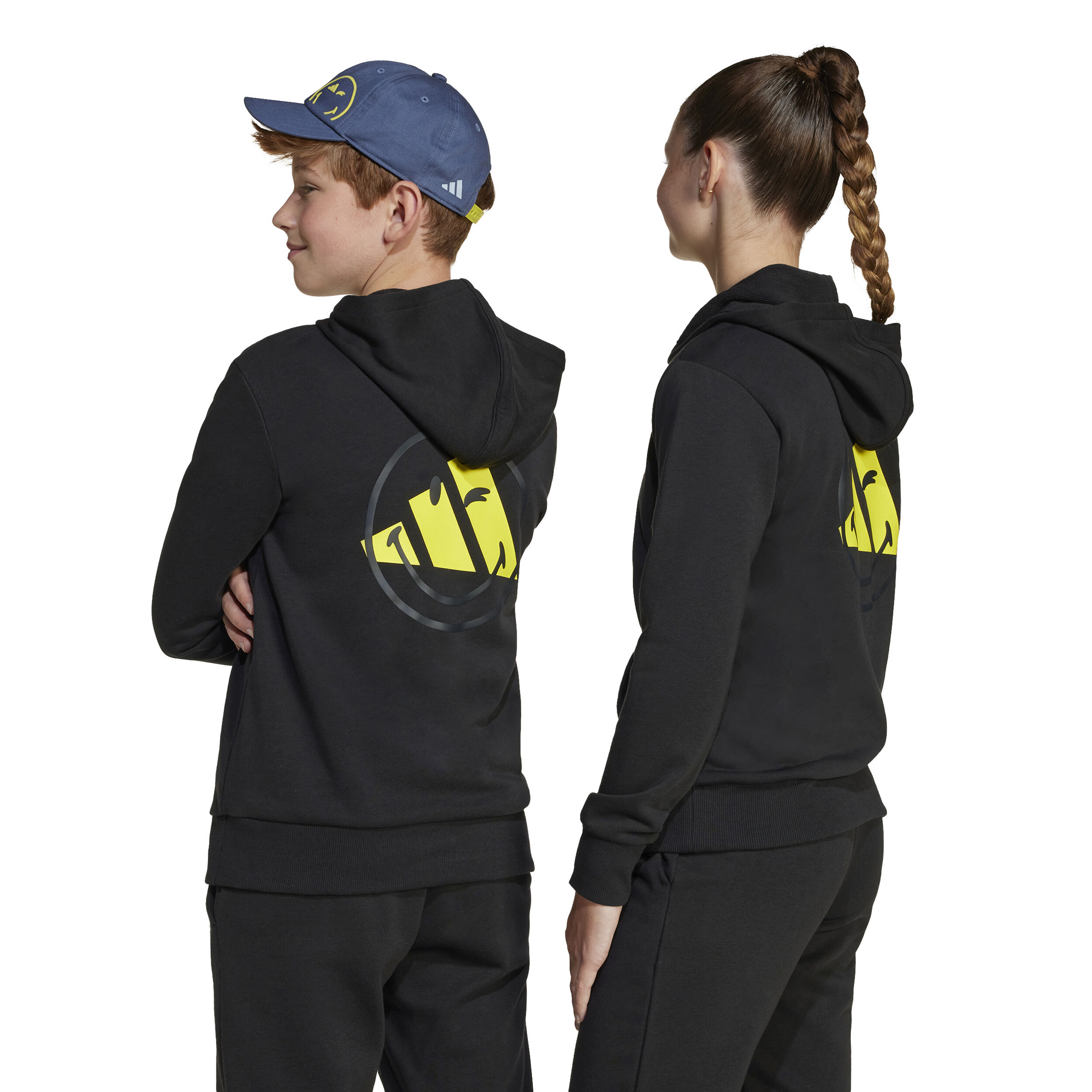 adidas Smileyworld Sweat À Capuche Enfants - Noir , Jaune
